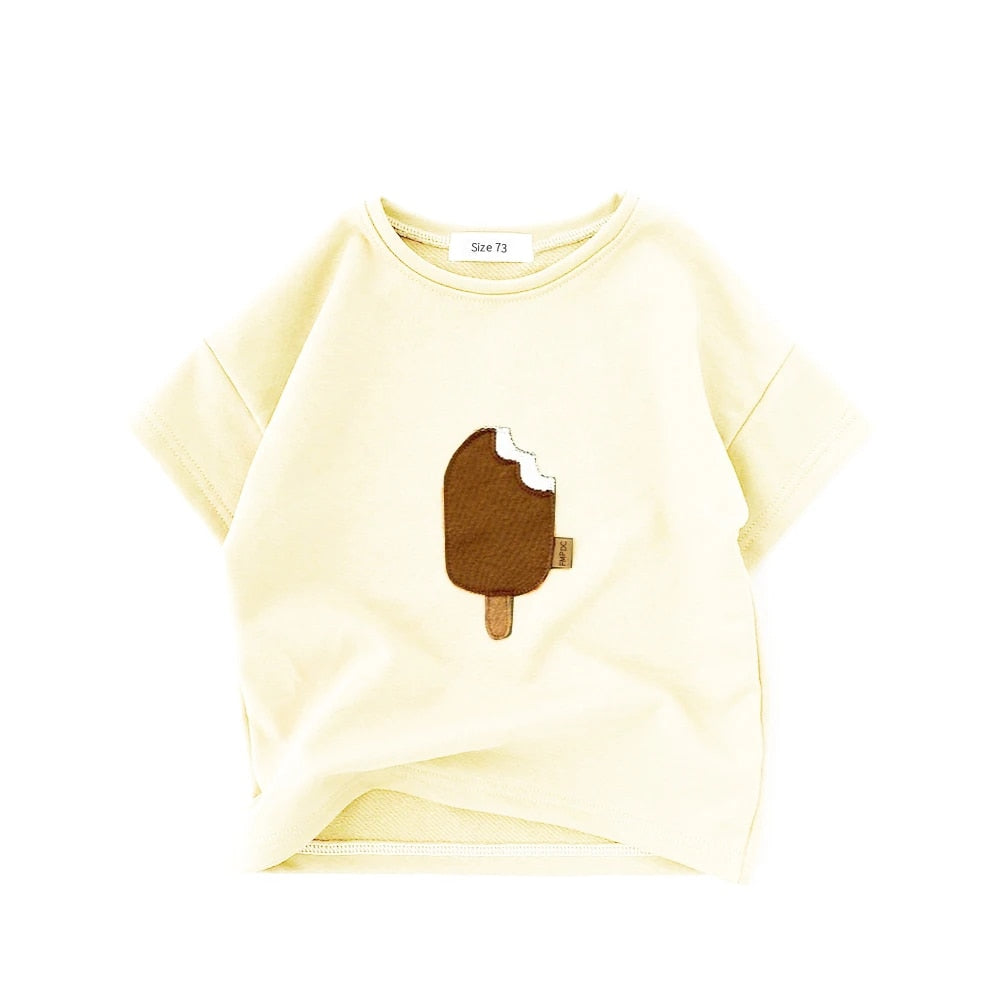 Sweet Ice Cream Toddler Tee Boys Clothing Baby Boujee Ivory 6M 