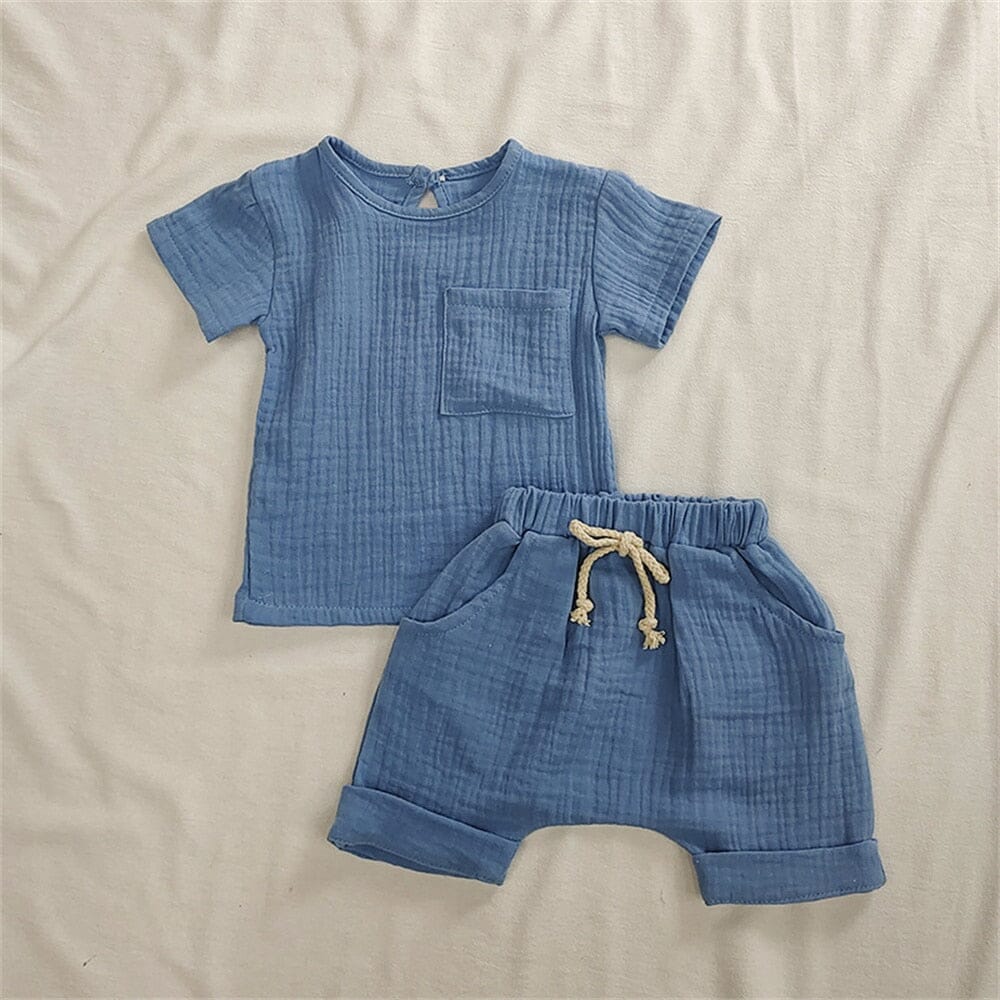 Play Pals Set Unisex Clothing Baby Boujee Light Blue 3-6M 