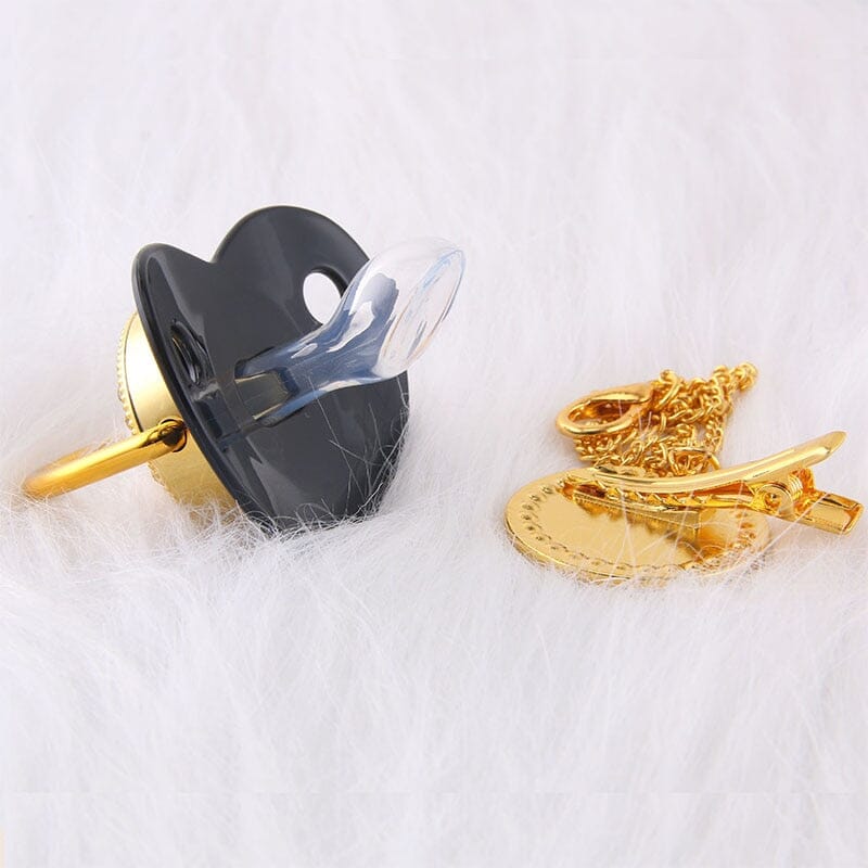 Luxe Baby Pacifier – Black & Gold Accessories + Essentials USAdrop 