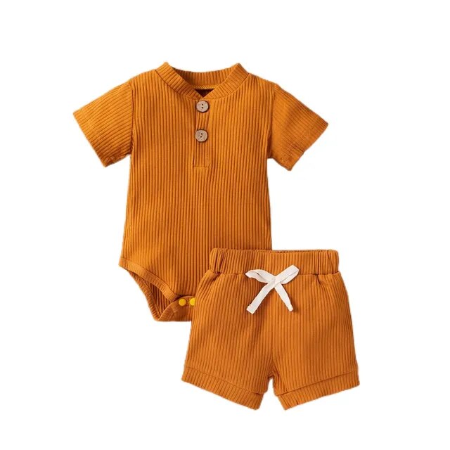 Infant Knit Romper Shorts Set Newborn + Infant Baby Boujee 