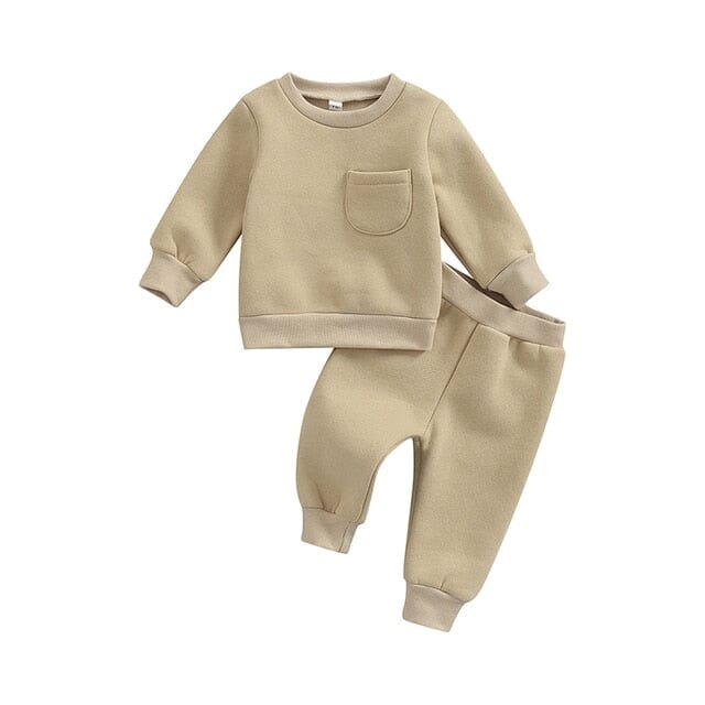 Luxe Loungewear Set Newborn + Infant Baby Boujee Beige 0-6M 