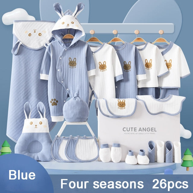 Baby Boujee Gift Set Newborn + Infant Baby Boujee Blue x 26pcs 0-3M 