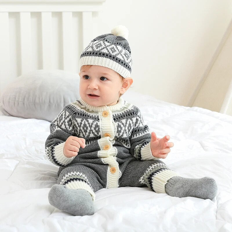 Cozy Winter Baby Romper Boys Clothing Baby Boujee 