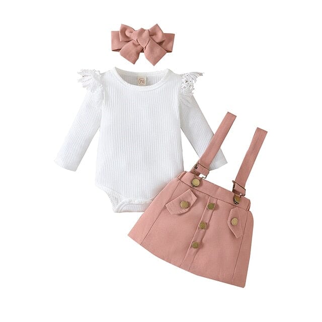 Precious Petal Dress Newborn + Infant USAdrop Pink 0-3M 