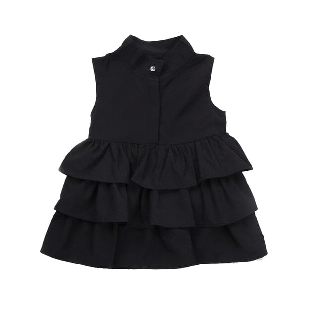 Crinkle Cut Dress Girls Clothing Baby Boujee Black 2T 