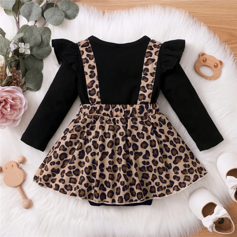 Baby Leopard Romper Dress Girls Clothing Baby Boujee 