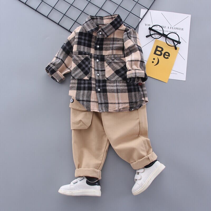 Checkmate Combo Boys Clothing USAdrop Tan + Black 9M 