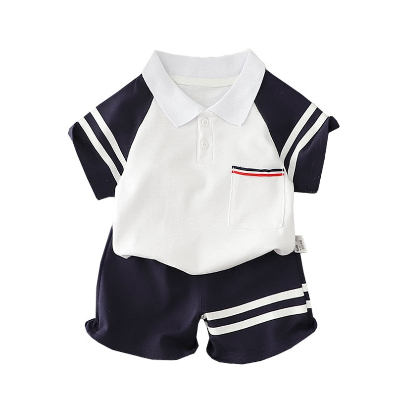 Polo & Playtime Pair Boys Clothing Baby Boujee Navy blue 9-12M 