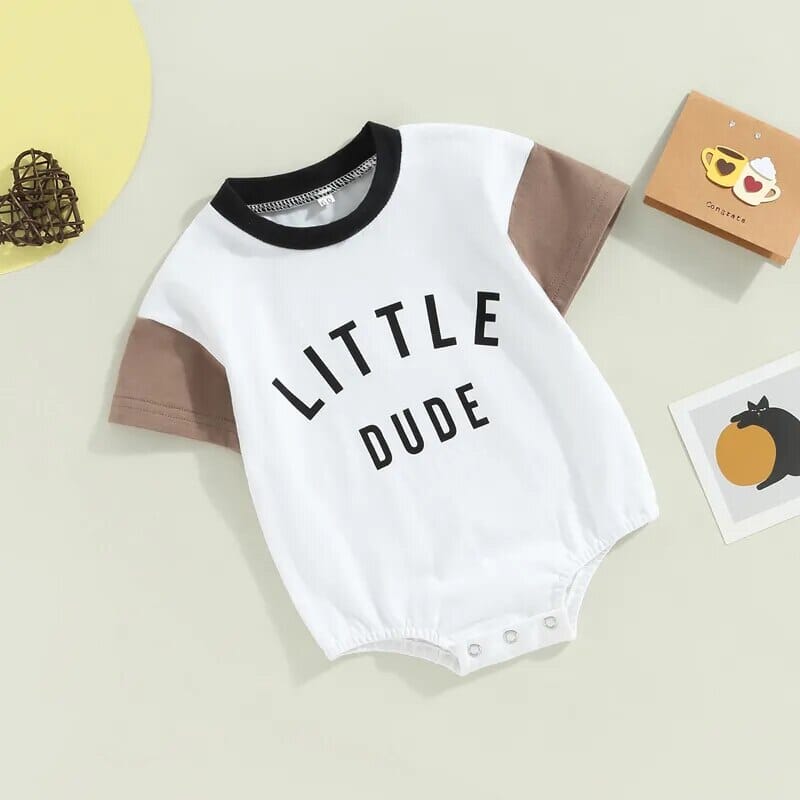 Newborn Little Dude Romper Newborn + Infant Baby Boujee 