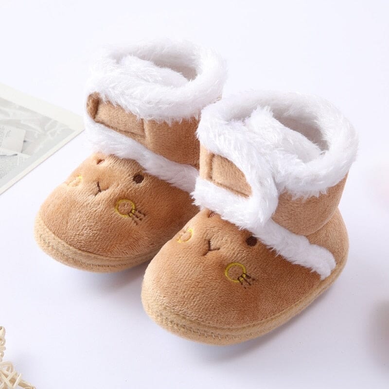 Cuddle Cloud Boots Shoes + Socks USAdrop Tan 0-6M: 4.52" (11.5cm) 