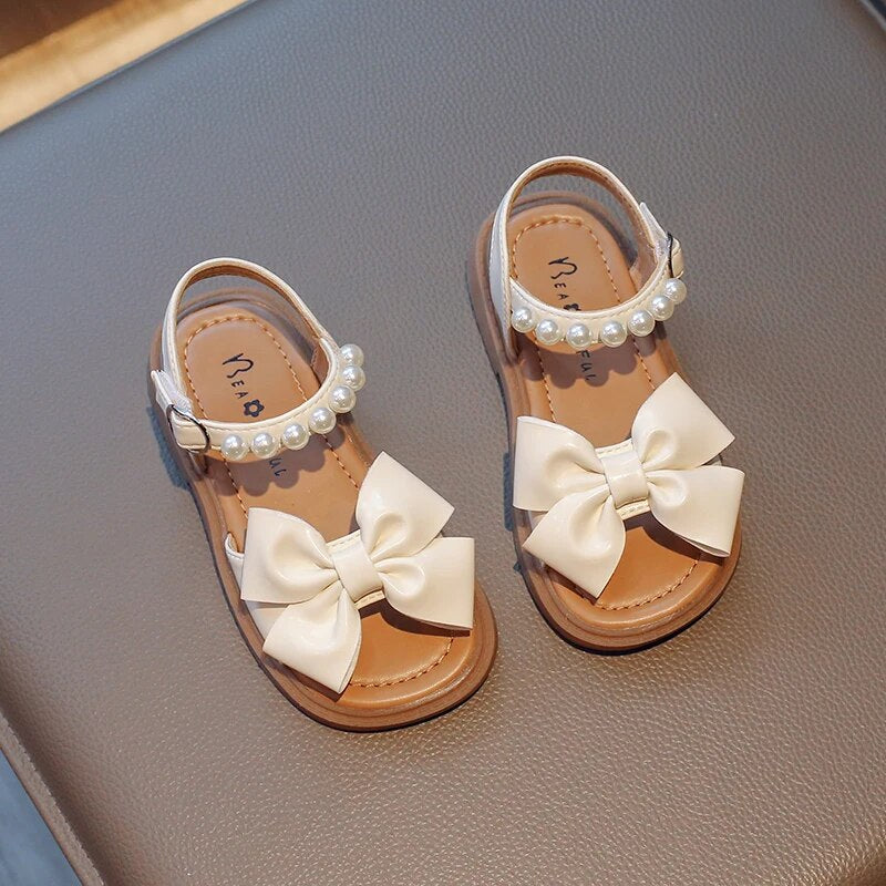 Pearl Bow Sweet Kids Sandals