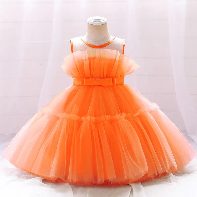 Princess Tutu Dress Girls Clothing Baby Boujee Orange 9M 