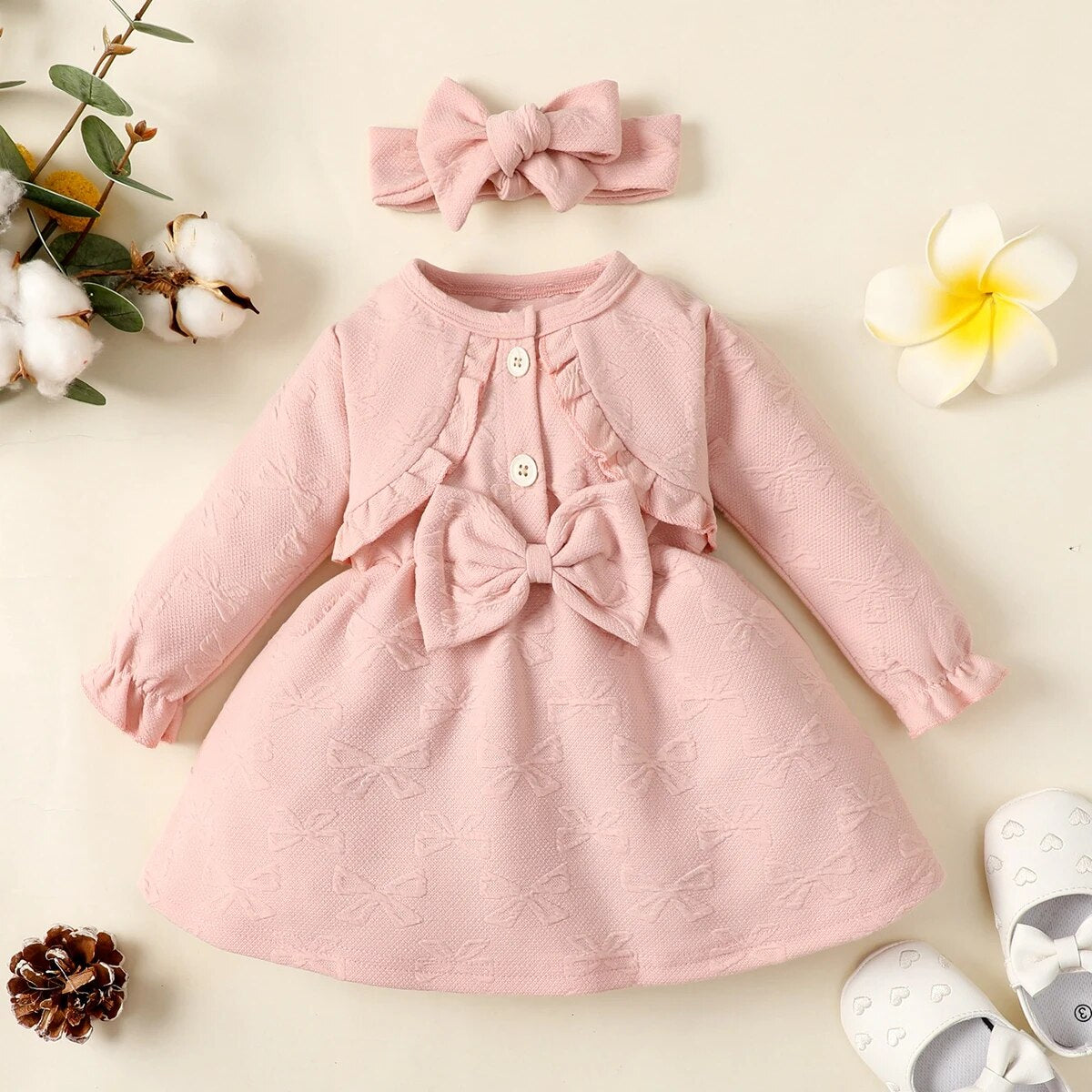 Little Princess Pink Bow Dress