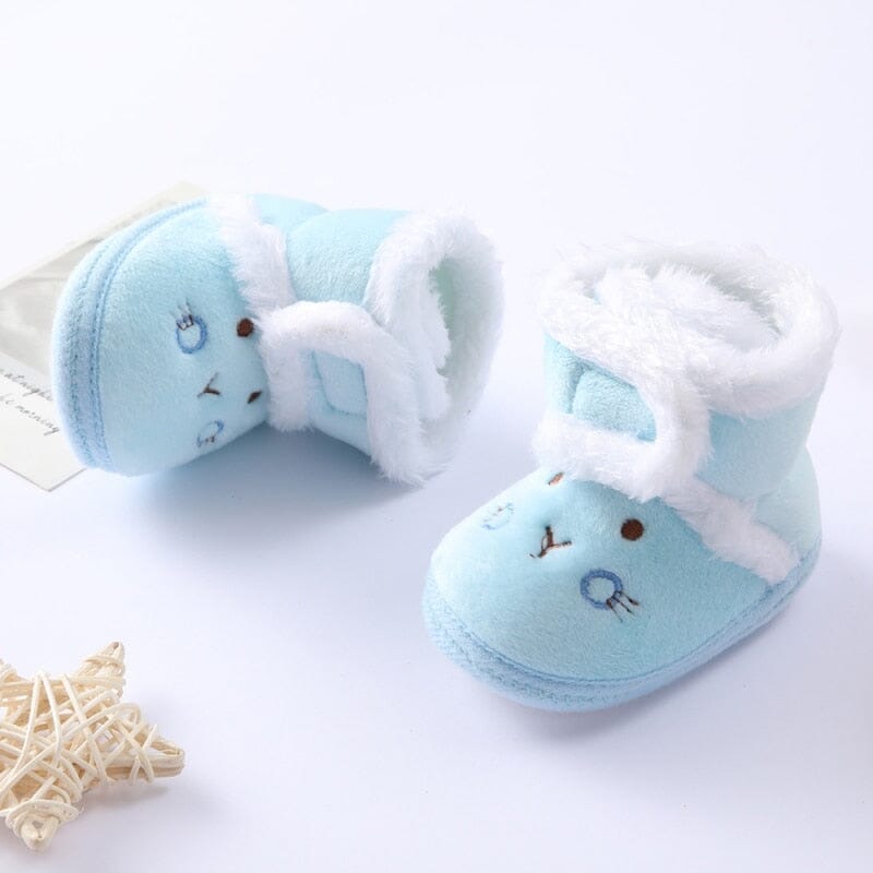 Cuddle Cloud Boots Shoes + Socks USAdrop Blue 0-6M: 4.52" (11.5cm) 