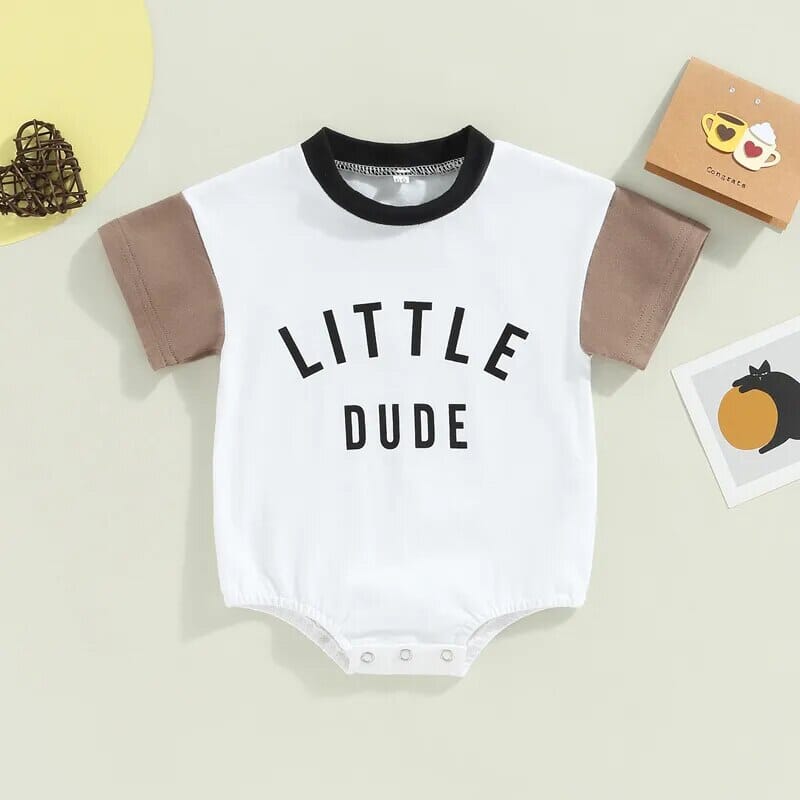 Newborn Little Dude Romper Newborn + Infant Baby Boujee 