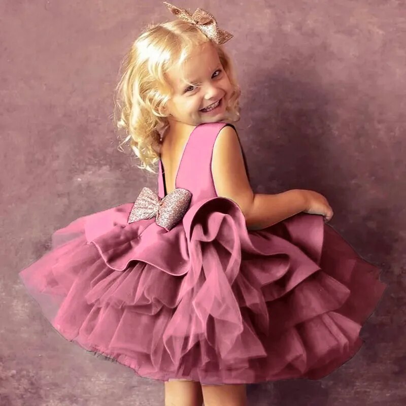 Big Bow Birthday Princess Dress