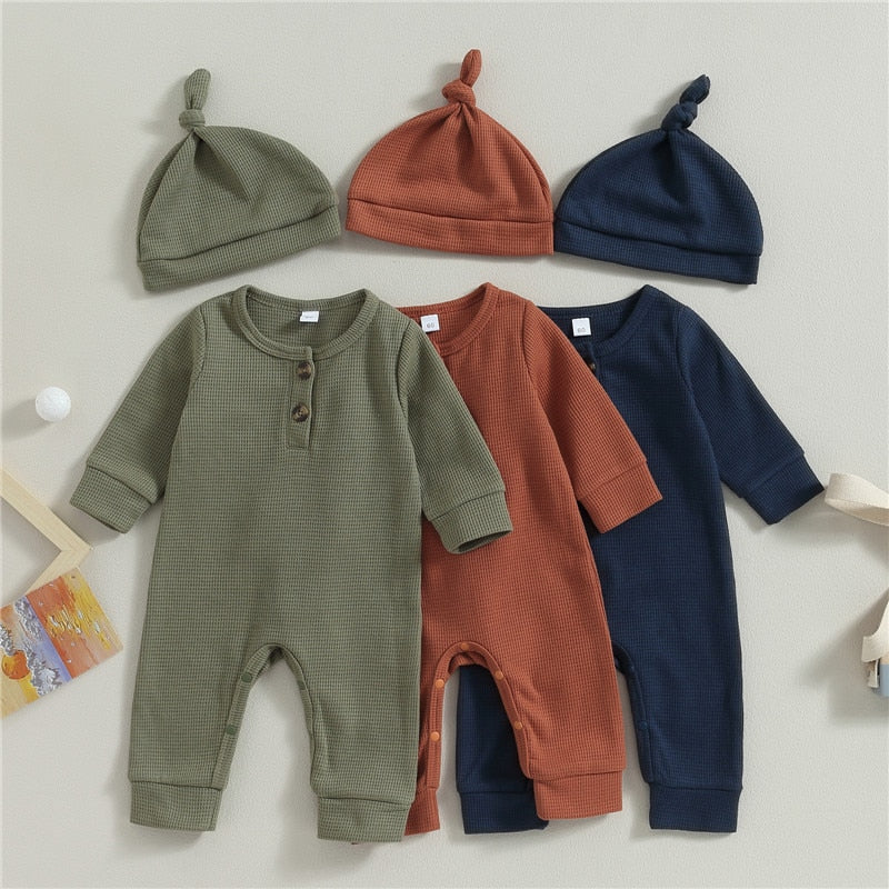 Baby Boys Romper & Hat Set