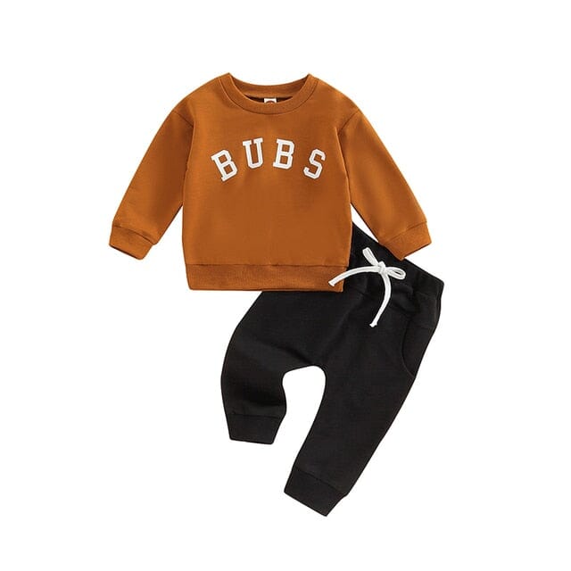 Bubs Set Boys Clothing Baby Boujee Orange + Black 6M 