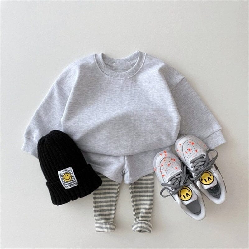 Snug Baby Sweater & Pants Set Newborn + Infant Baby Boujee Grey 6M 