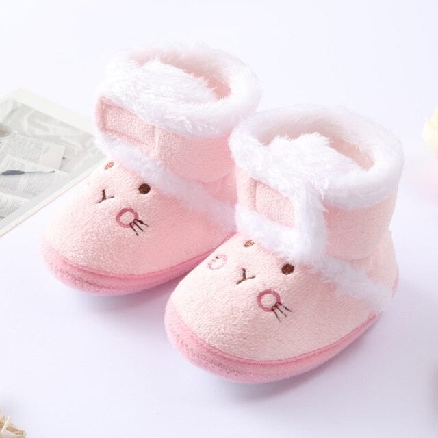 Cuddle Cloud Boots Shoes + Socks USAdrop Pink 0-6M: 4.52" (11.5cm) 