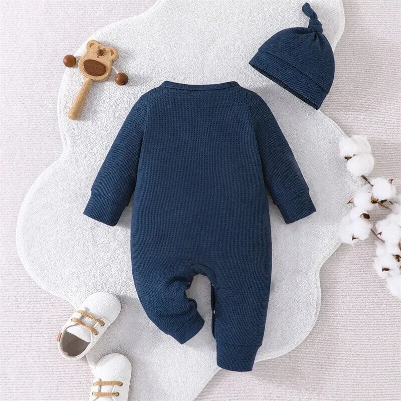 Baby Boys Romper & Hat Set Accessories + Essentials Baby Boujee 