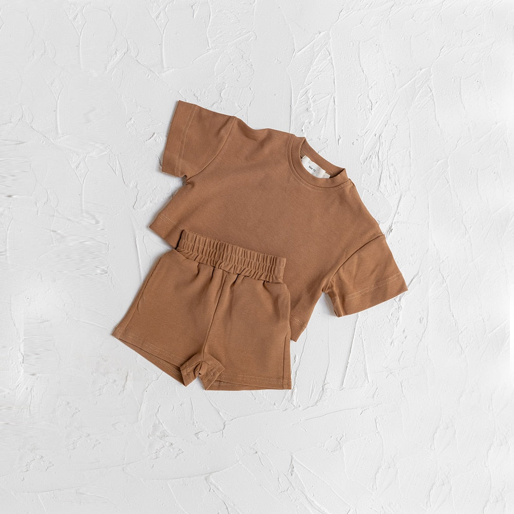 Summer Casual Toddler Set Girls Clothing Baby Boujee 0-3M Brown 