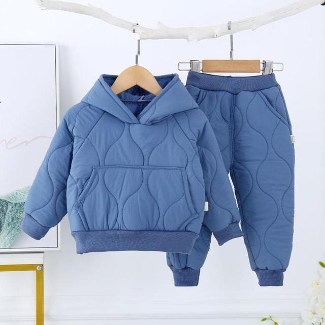 Quilted Kid Set Unisex Clothing USAdrop Blue 12M 