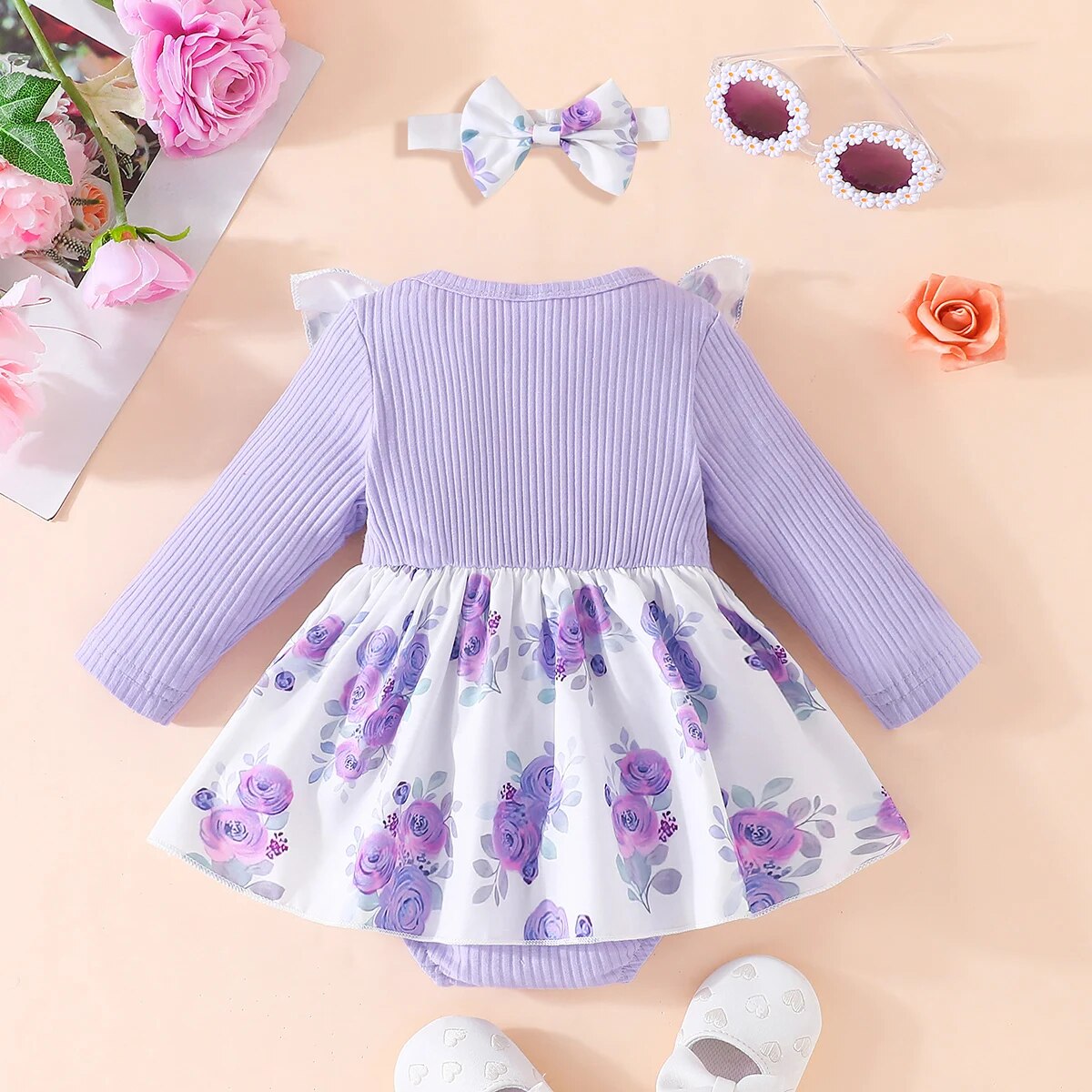 Floral Romper Dress Girls Clothing Baby Boujee 