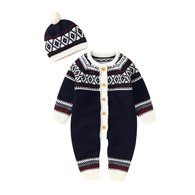 Cozy Winter Baby Romper