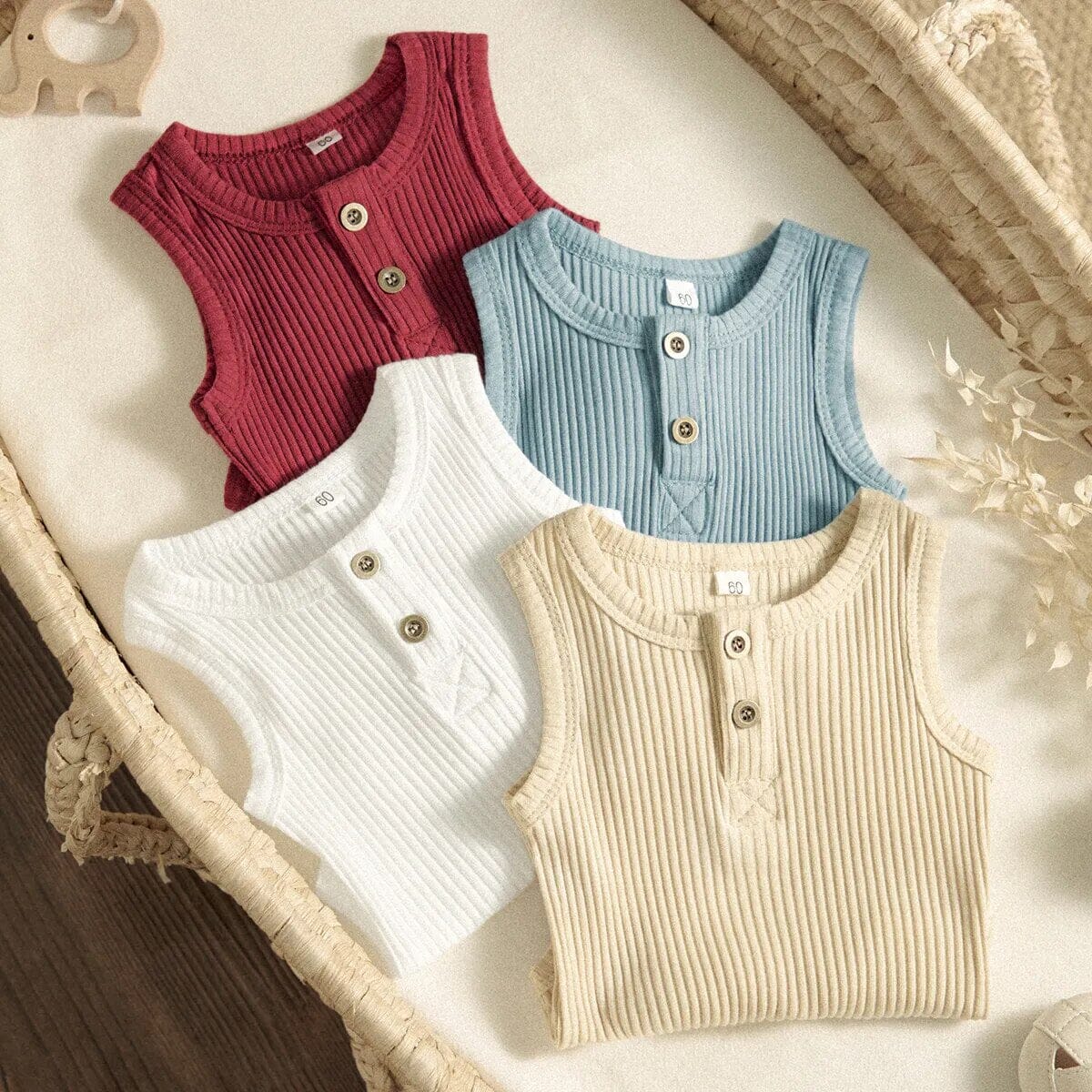 Newborn Sleeveless Knit Romper Newborn + Infant Baby Boujee 