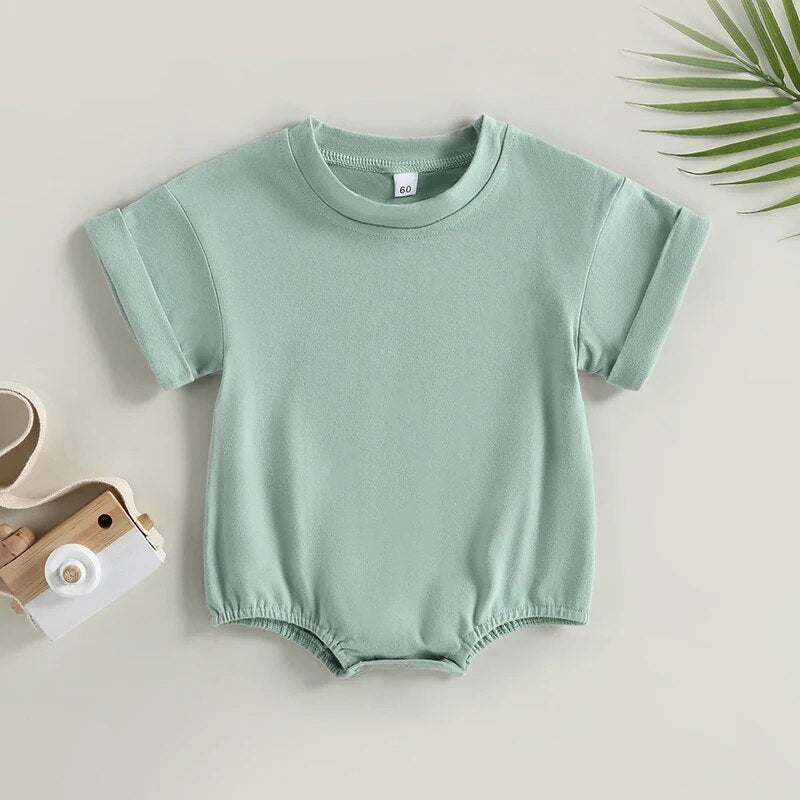 Summer Baby Solid Romper Unisex Clothing Baby Boujee 