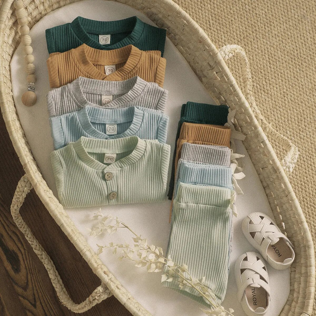 Infant Knit Romper Shorts Set