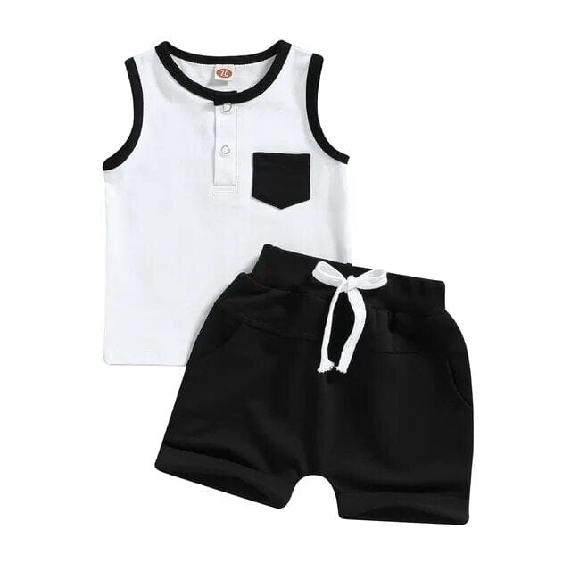 Casual Summer Set Boys Clothing Baby Boujee Black 3-6M 