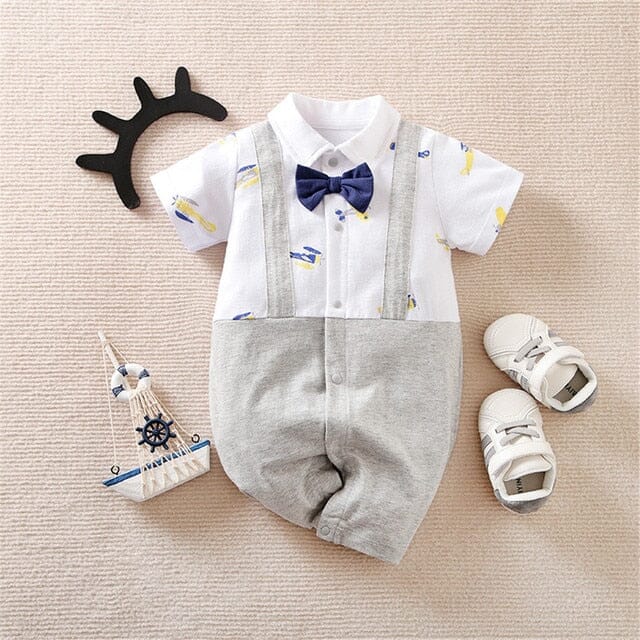 Suspender Romper Newborn + Infant Baby Boujee Grey 0-3M 