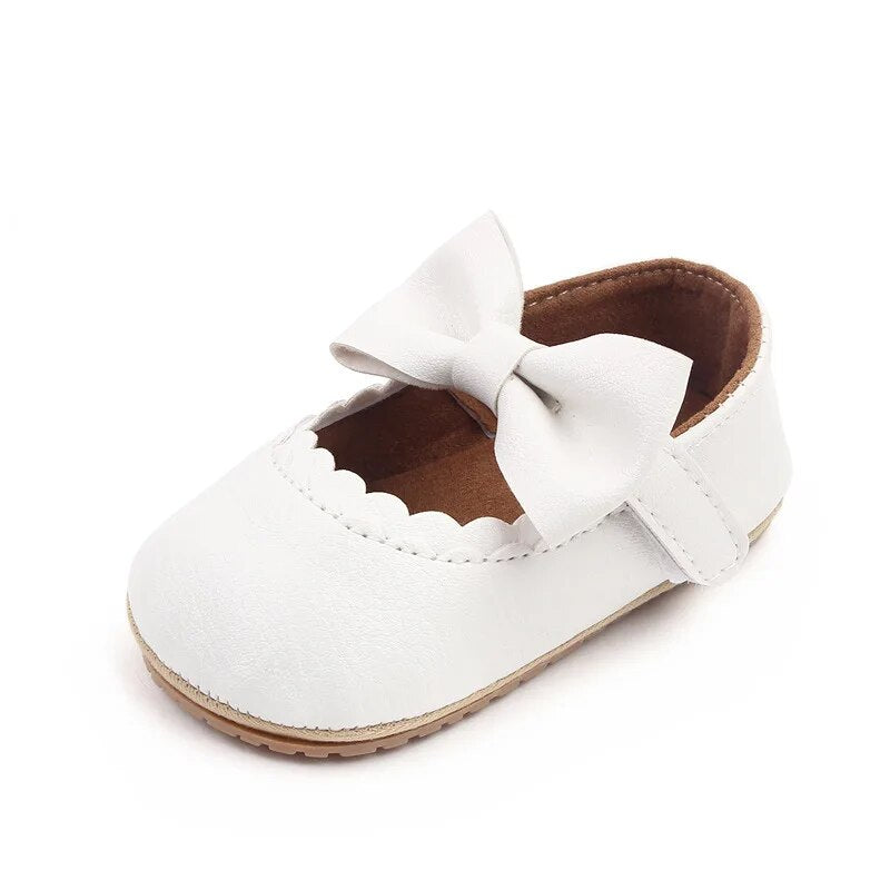 Tiny Toes Bowtique Shoes + Socks Baby Boujee White 0-6M 