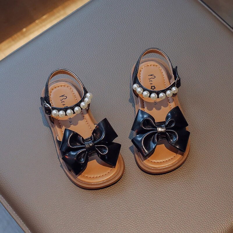 Pearl Bow Sweet Kids Sandals