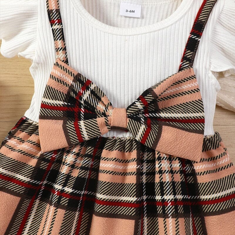 Pretty Plaid Bow Dress Girls Clothing Baby Boujee 