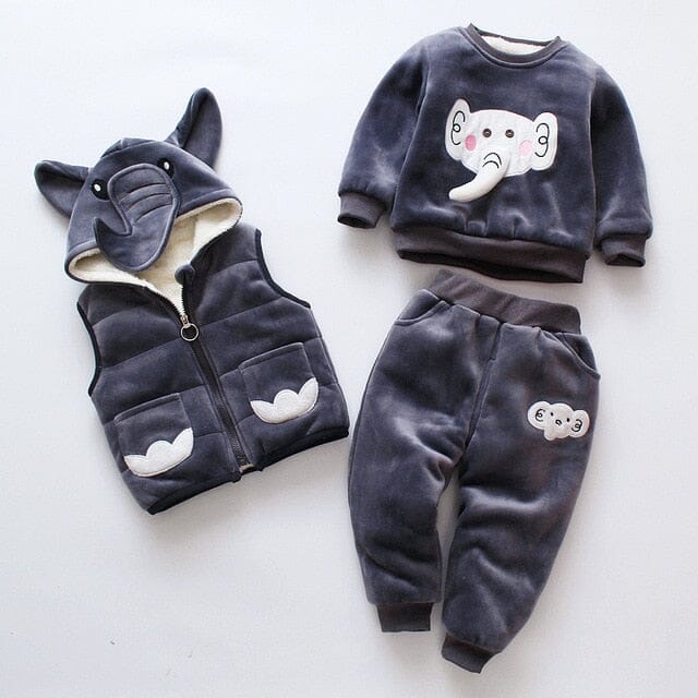 Little Elephant Charmers Tracksuit Set Girls Clothing Baby Boujee Grey 6M 