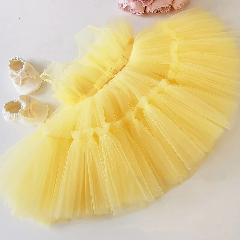 Princess Tutu Dress Girls Clothing Baby Boujee Yellow 24M 