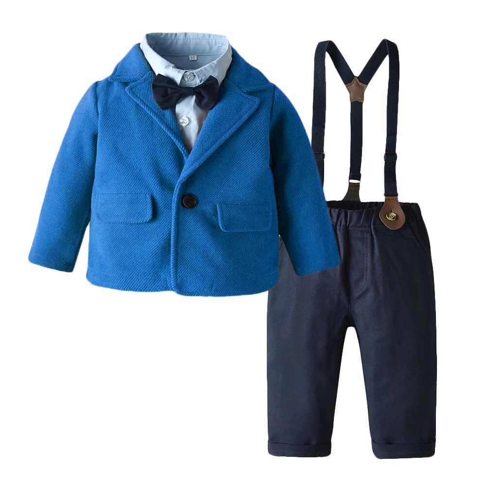 Stylish Kids Three-Piece Ensemble Boys Clothing Baby Boujee Royal Blue 12M 