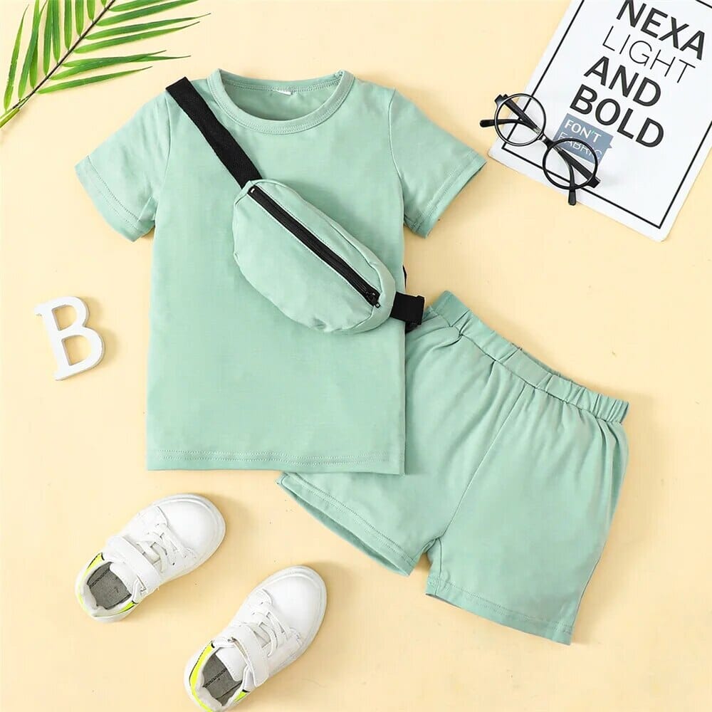 Summer Sports Outfit Set Boys Clothing Baby Boujee Green 4Y 