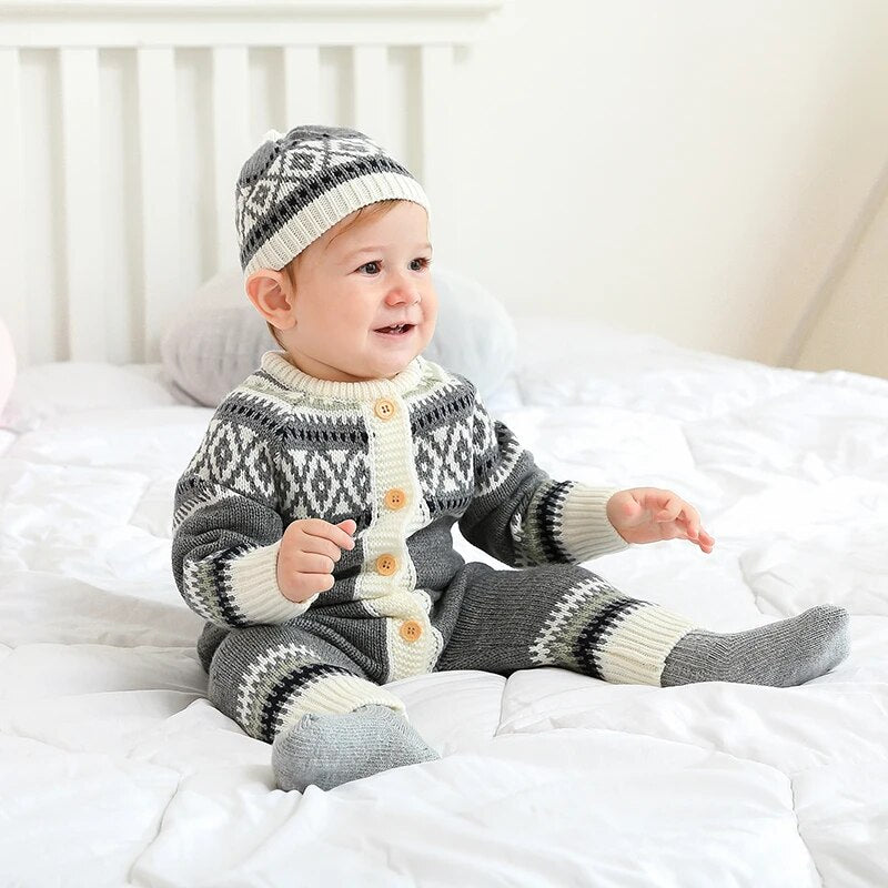 Cozy Winter Baby Romper Boys Clothing Baby Boujee 