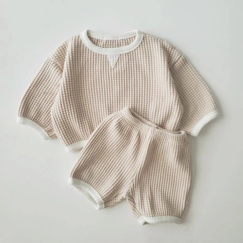 Sweet Waffle Tots Girls Clothing Baby Boujee Beige 3-6M 