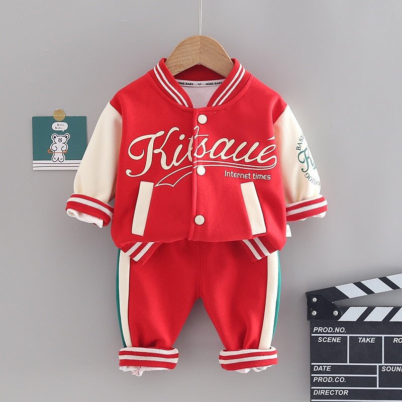 Tiny Team Tracksuit Set Boys Clothing Baby Boujee Red 6-12M 