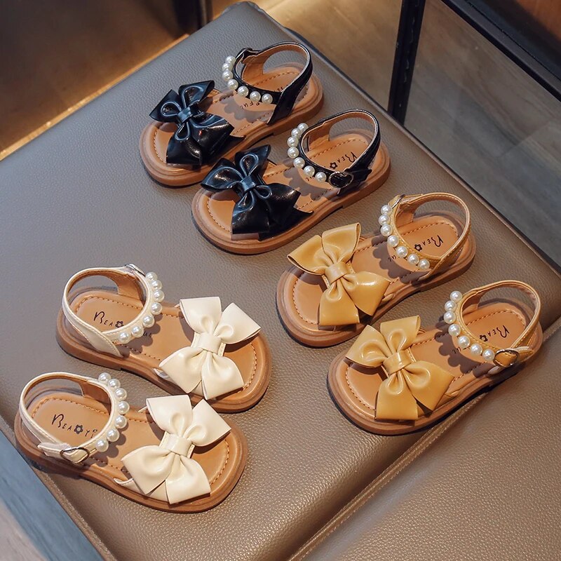 Pearl Bow Sweet Kids Sandals