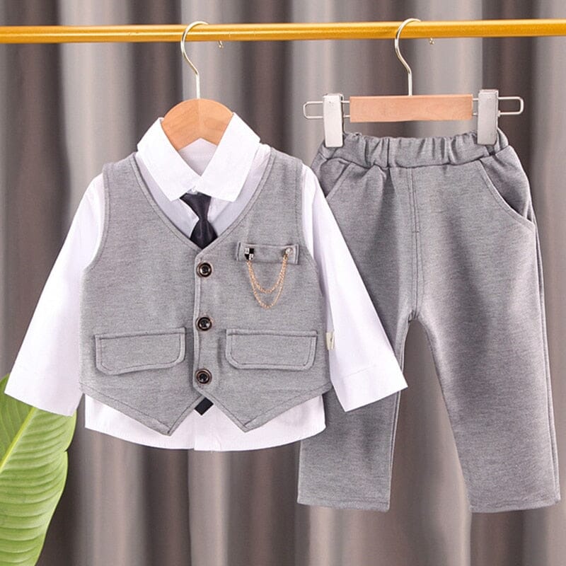 Mini Tux Deluxe Boys Clothing USAdrop Grey 9M 