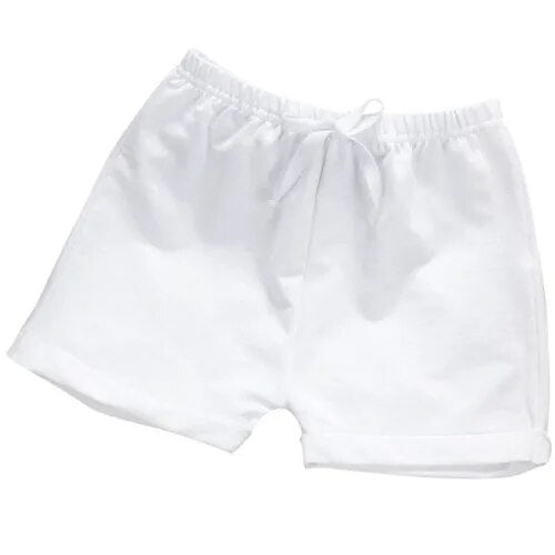 Summer Comfort Cotton Shorts Girls Clothing Baby Boujee White 9M 