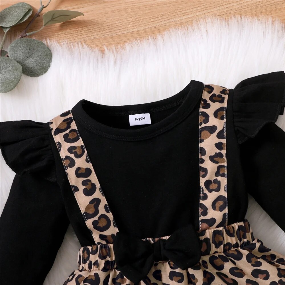 Baby Leopard Romper Dress Girls Clothing Baby Boujee 