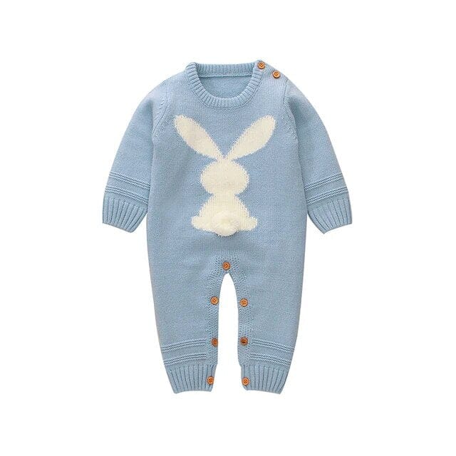 Bunny Bounce Romper Newborn + Infant Baby Boujee Blue Haze 3M 