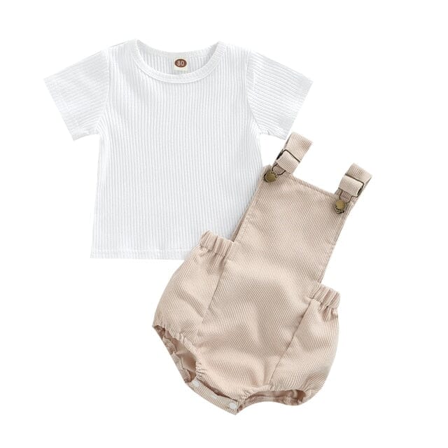 Comfy Coveralls Newborn + Infant Baby Boujee Khaki 0-6M 